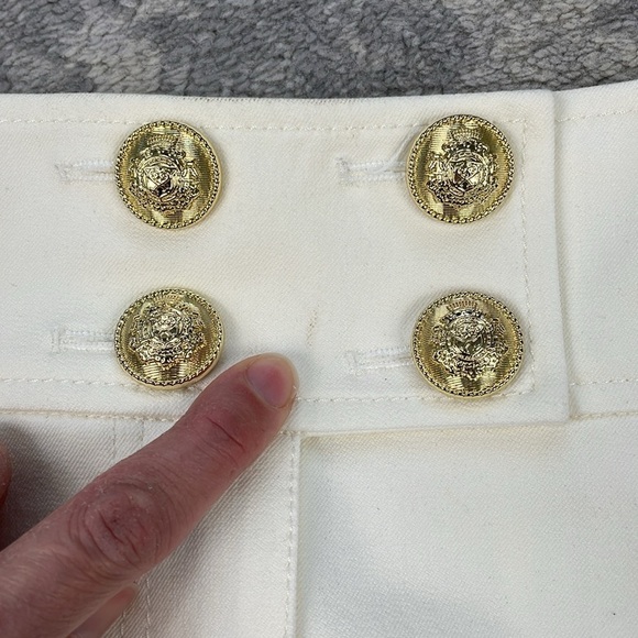 NWT Derek Lam 10 Crosby Tove Embossed Button Mini Skirt Soft White Sz 8 - Picture 14 of 15